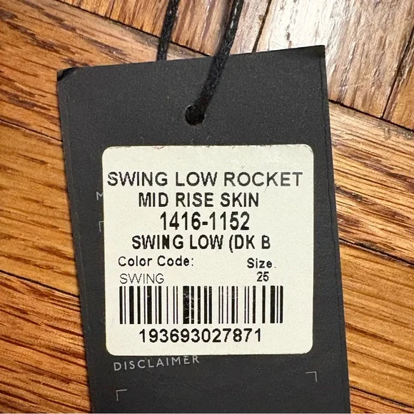 CITIZENS OF HUMANITY rocket swing low skinny jeans size 25 new with tags - Picture 6 of 12